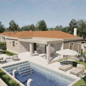 Hrvatska, Zadar, Turanj – građevinsko zemljište, privatni kompleks bungalova s bazenom, do 618 m²