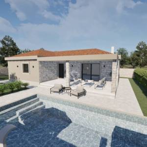 Hrvatska, Zadar, Turanj – građevinsko zemljište, privatni kompleks bungalova s bazenom, do 618 m²