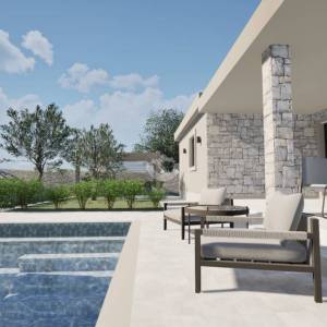 Hrvatska, Zadar, Turanj – građevinsko zemljište, privatni kompleks bungalova s bazenom, do 618 m²