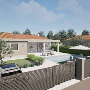 Hrvatska, Zadar, Turanj – građevinsko zemljište, privatni kompleks bungalova s bazenom, do 618 m²