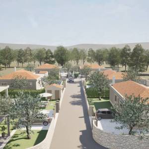 Hrvatska, Zadar, Turanj – građevinsko zemljište, privatni kompleks bungalova s bazenom, do 618 m²