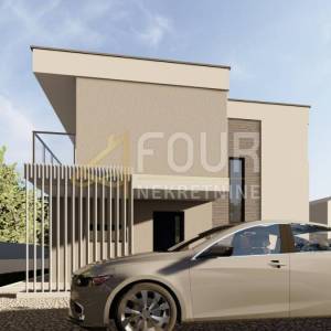 Istra, Galižana, kuća s bazenom, pogled na more