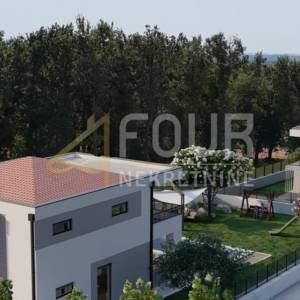 Istra, Galižana, kuća s bazenom, pogled na more