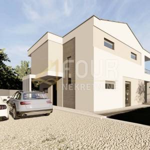 Istra, Galižana, kuća s bazenom, pogled na more