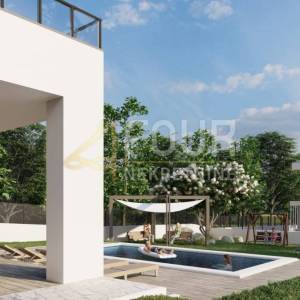 Istra, Galižana, kuća s bazenom, pogled na more