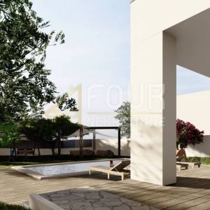 Istra, Galižana, kuća s bazenom, pogled na more