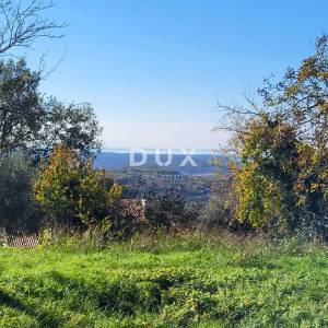 ISTRA, GROŽNJAN - Građevinsko zemljište s otvorenim pogledom na more i okolicu