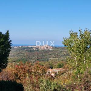 ISTRA, GROŽNJAN - Građevinsko zemljište s otvorenim pogledom na more i okolicu