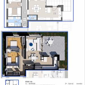 ISTRA, LABIN - Dvosoban stan u prizemlju novogradnje