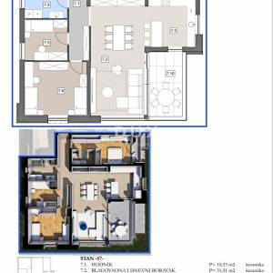 ISTRA, LABIN - Prostran stan u novogradnji