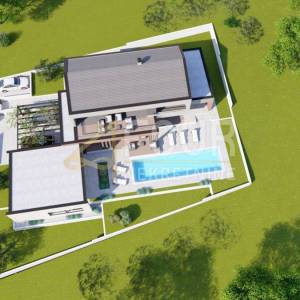 Istra, Labin, zemljište 1.031m2 s građ. dozvolom za kuću s bazenom!