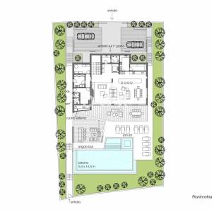 ISTRA, MEDULIN - Građevinsko zemljište 1. red do mora s izdanom i pravomočnom građevinskom dozvolom za modernu vilu s bazenom i...