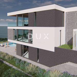 ISTRA, MEDULIN - Građevinsko zemljište 1. red do mora s izdanom i pravomočnom građevinskom dozvolom za modernu vilu s bazenom i...