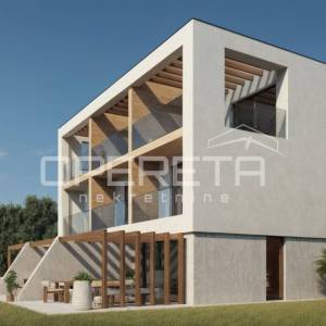 Istra, Medulin, moderna troetažna kuća sa pogledom, 300 m od mora