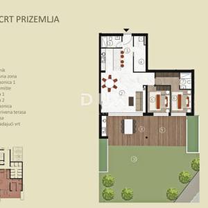 ISTRA, NOVIGRAD - Luksuzan stan s vrtom u novogradnji