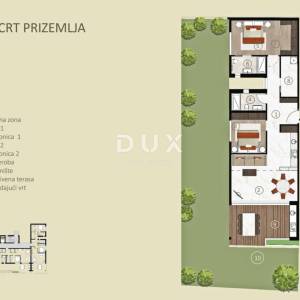 ISTRA, NOVIGRAD - Stan s vrtom u suvremenoj novogradnji