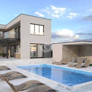 Istra, Peroj,  Građevinsko zemljište 620 m2 sa projektom, pogled na More i na Brijune