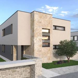 Istra, Peroj,  Građevinsko zemljište 620 m2 sa projektom, pogled na More i na Brijune