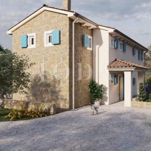 ISTRA – RABAC Mediteranska kuća s bazenom i pogledom na more