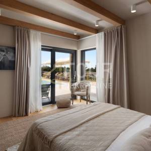 Istra, Tinjan, samostojeća vila s bazenom, pogled na more