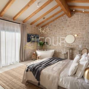 Istra, Tinjan, samostojeća vila s bazenom, pogled na more