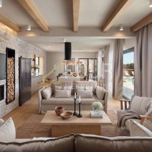 Istra, Tinjan, samostojeća vila s bazenom, pogled na more