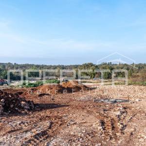 Istra, Umag okolica-zemljište s građevinskom dozvolom pogled more