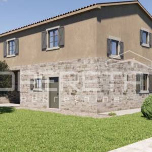 Istra, Umag okolica-zemljište s građevinskom dozvolom pogled more