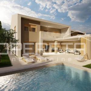 Istra, Vodnjan, završena duplex vila sa bazenom, novogradnja
