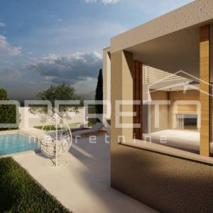 Istra, Vodnjan, završena duplex vila sa bazenom, novogradnja