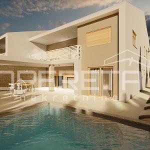 Istra, Vodnjan, završena duplex vila sa bazenom, novogradnja