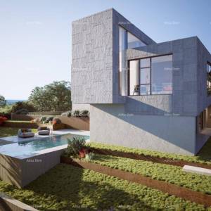 Kaštelir – građevinsko zemljište, 603 m2, s pravomoćnom građevinskom dozvolom i pogledom na more