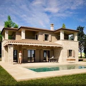 Kuća s bazenom i pogledom na more, Kaštelir