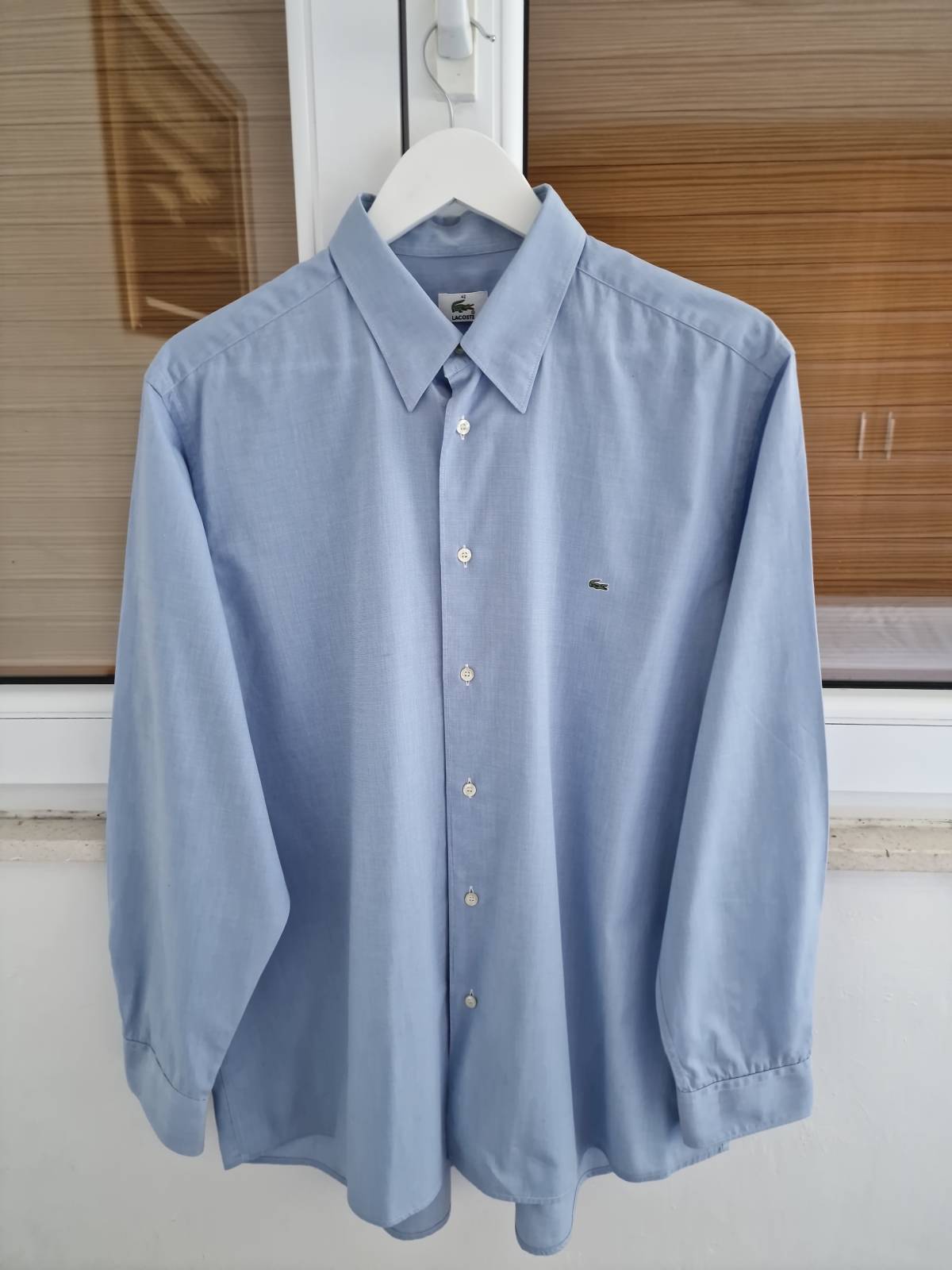 LACOSTE plava košulja dugi rukav (L)