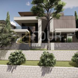 Matulji - okolica, zemljište s projektom za 3 vile i bazenima