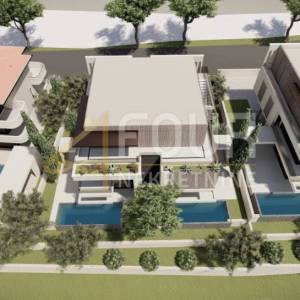 Matulji - okolica, zemljište s projektom za 3 vile i bazenima