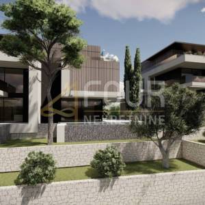 Matulji - okolica, zemljište s projektom za 3 vile i bazenima