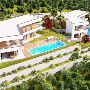 Mošćenička Draga, građevinsko zemljište, projekt za 2 vile