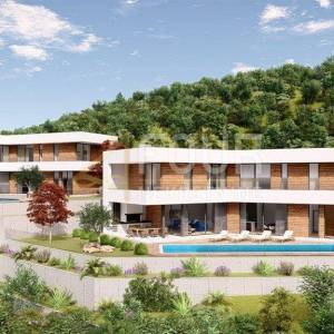 Mošćenička Draga, građevinsko zemljište, projekt za 2 vile