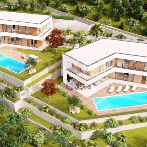 Mošćenička Draga, građevinsko zemljište, projekt za 2 vile