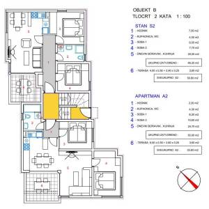 Novalja, Put Lokvice, TOP LOKACIJA, 30 m do mora, A2-objekt B, 2.kat