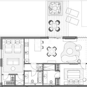 NOVI VINODOLSKI – stan od 72m² u ekskluzivnom resortu, prvi red do mora s privatnom plažom