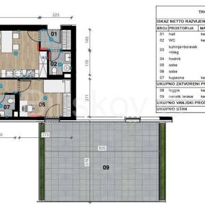 Novogradnja, Črnomerec, trosoban stan, terasa