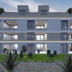 Novogradnja, Opatija, 3-soban stan, 1GPM, vrt 73,52m2