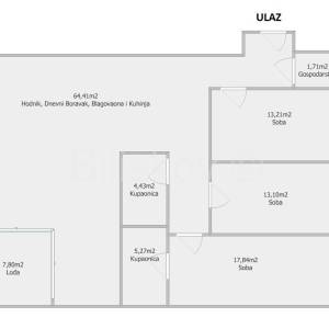 Novogradnja, Zagreb, Donji grad, četverosoban stan, loggia