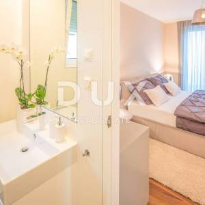 OPATIJA, CENTAR - dugoročni najam luksuznog  stana u novogradnji s bazenom, pogled, blizu mora i Opatije