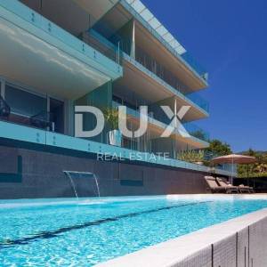 OPATIJA, CENTAR - dugoročni najam luksuznog  stana u novogradnji s bazenom, pogled, blizu mora i Opatije