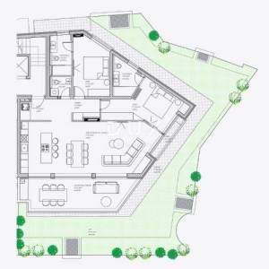 OPATIJA, CENTAR - novogradnja luksuznog standarda u Opatiji s garažom, vlastitim vrtom, vrhunski stan