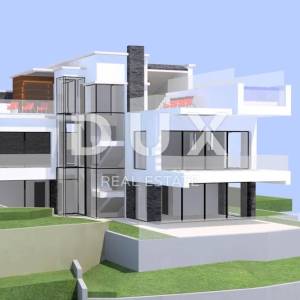 OPATIJA, IČIĆI - zemljište s dozvolom za vilu iznad ACI marine i blizu Mariott Resort - panorama pogled na more 