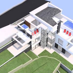 OPATIJA, IČIĆI - zemljište s dozvolom za vilu iznad ACI marine i blizu Mariott Resort - panorama pogled na more 